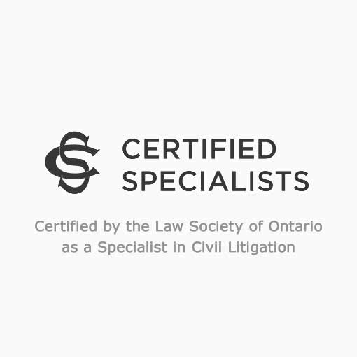 Jeff is Certified by the Law Society of Ontario as a Specialist in Civil Litigation