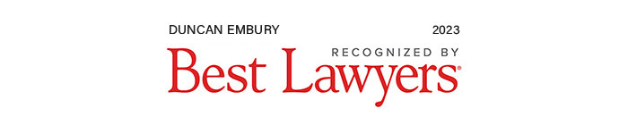 Duncan Embury recognized by Best Lawyers, 2023