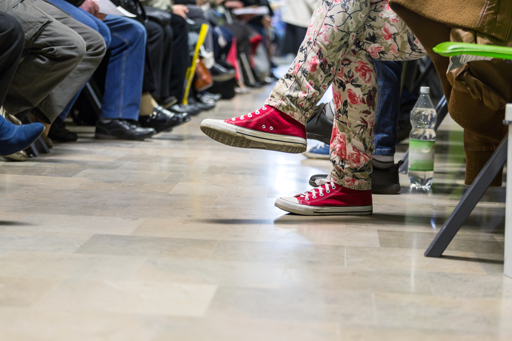 crowded hospital waiting room 